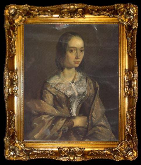 framed  jean-francois millet Mme.Eugene-Felix Lecourtois (san14), ta009-2